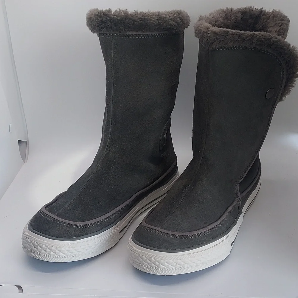 Converse All-stars Beverly Fur-lined Suede  Boots Womens US Size‎ 6